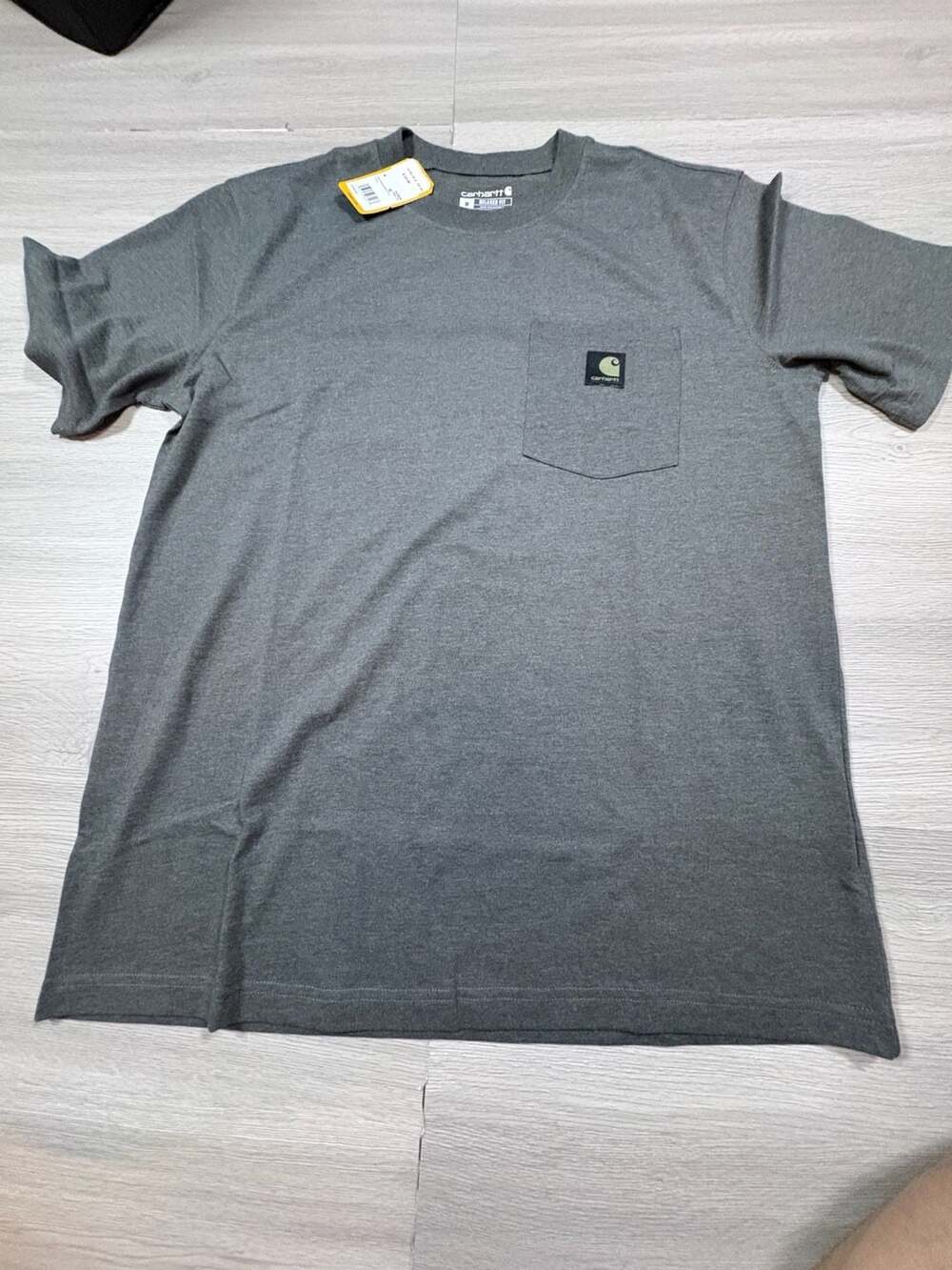 Carhartt Irvine Relaxed Block Camo T-Shirt Size M Carbon Heather